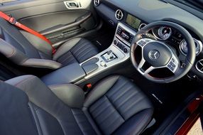 saloon of prestigious car Mercedes-Benz