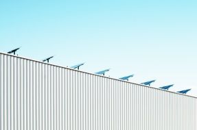 solar panels on a roof on a clear day