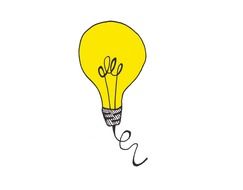 yellow light bulb drawing