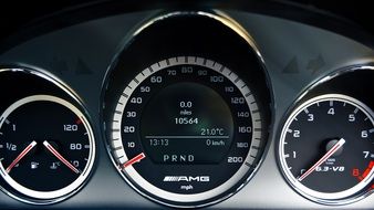 modern dashboard of a luxury Mercedes