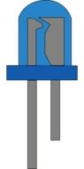 Blue light-emitting diode, drawing