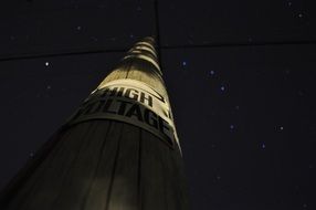 electric wires under the starry sky