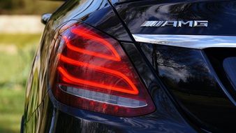 headlight of a luxurious modern Mercedes