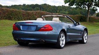 rear view of a luxury modern mercedes