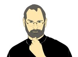 illustration of Steve Jobs