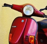 Red motor Scooter