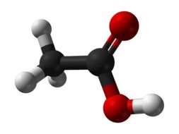 drawn acetic acid molecule