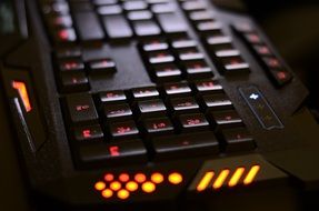 orange backlit keyboard