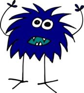 blue alien monster