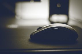 Laptop mouse in a dark