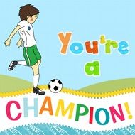 you are a champion in a colorful drawing