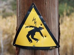 Danger Power Line Electric Shock sign