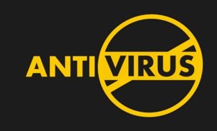 antivirus logo on a black background