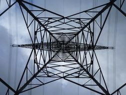 metal pole for power line