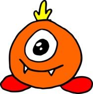 one-eyed alien monster
