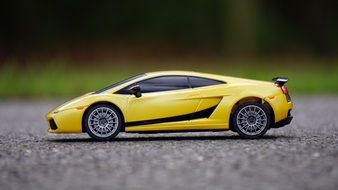 lamborghini as a model on the pavement