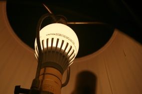 lamp with a luminous bulb