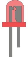 painted light-emitting diode