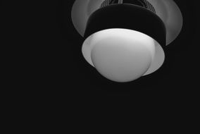 lamp with a white light bulb