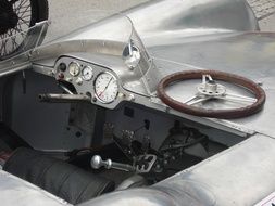 dashboard of a classic vintage car