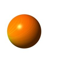 Sun, orange color ball drawing
