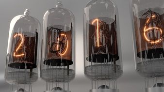 neon numbers in nixie tube