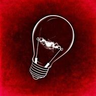 drawing of a creativity symbol on a red background