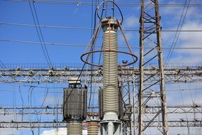 switchgear of a power station in Latvia close up