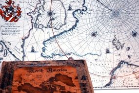 Vintage Retro Book Map