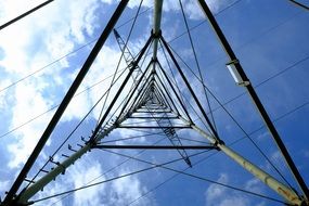 transmission tower with power lines