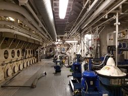 engine room on the ship