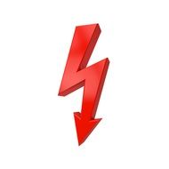 clipart of red Flash Symbol