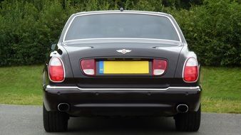 rear view of a luxury bentley car