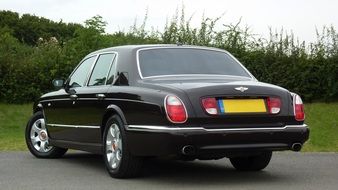 side rear view of a luxury bentley