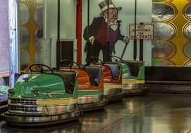 cars as an attraction in an amusement park