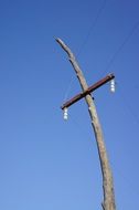 wooden power pylon