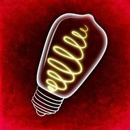 drawn symbol of enlightenment on a red background