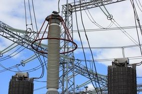 switchgear of a high voltage at a power station in Latvia