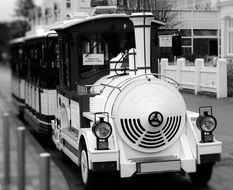 white tourist locomotive