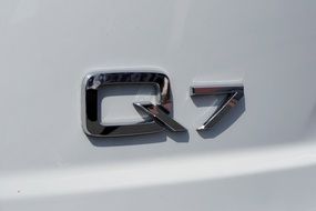 Audi brand sign on white