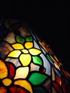 table lamp with colorful glasses