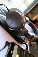 closeup picture of Headphones sony