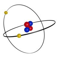 colorful model of helium atom