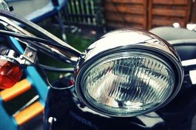 retro motorcycle headlight