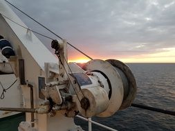 crane on a ship on the Baltic Sea