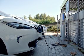 electric car on charge