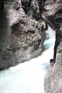 panoramic view of a stormy river in Partnakhklamm gorge