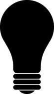 graphic image of a black light bulb