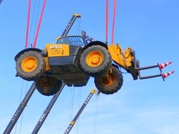 Machine on the forklift