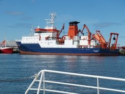 Big ship in a port